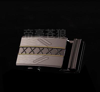 專業(yè)批發(fā)男士激光分金無(wú)標(biāo)自動(dòng)扣腰帶配件 皮帶扣高清細(xì)節(jié)圖解析